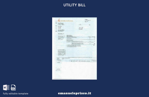 stile verificato modello di bolletta delle utenze di Svizzera Telecom